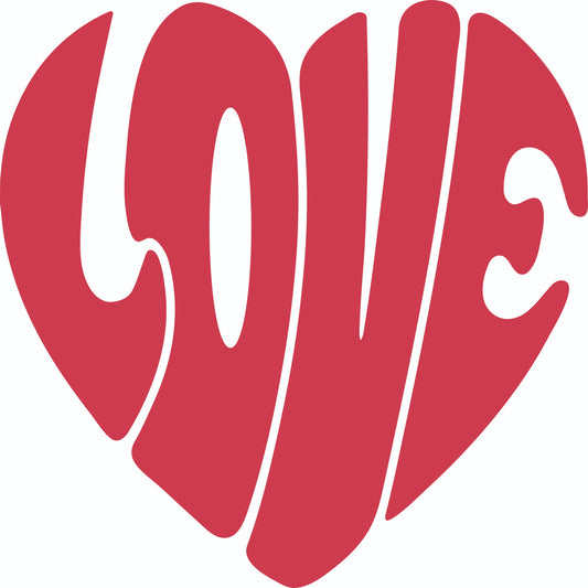 Love Heart Full Color Transfer - Pro DTF Transfers