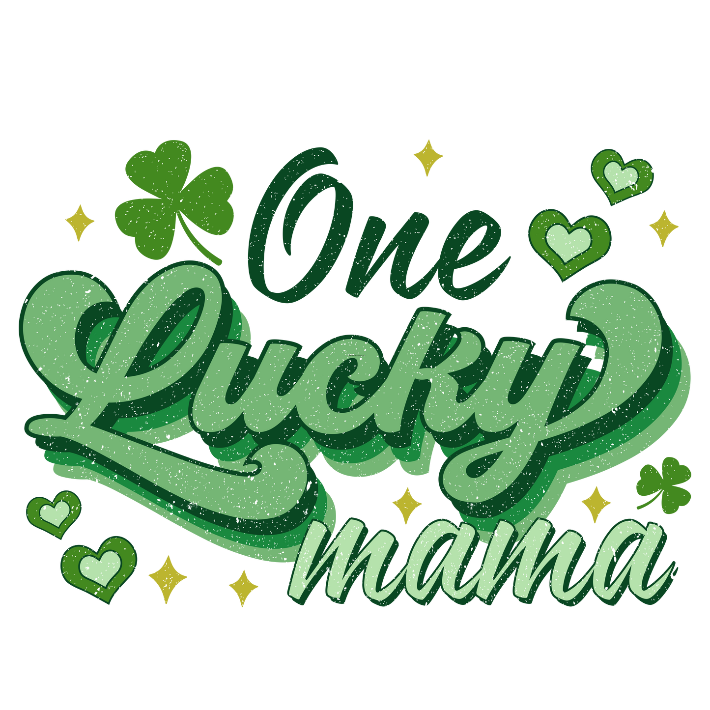 One Lucky Mama 2 Full Color DTF Transfer - Pro DTF Transfers