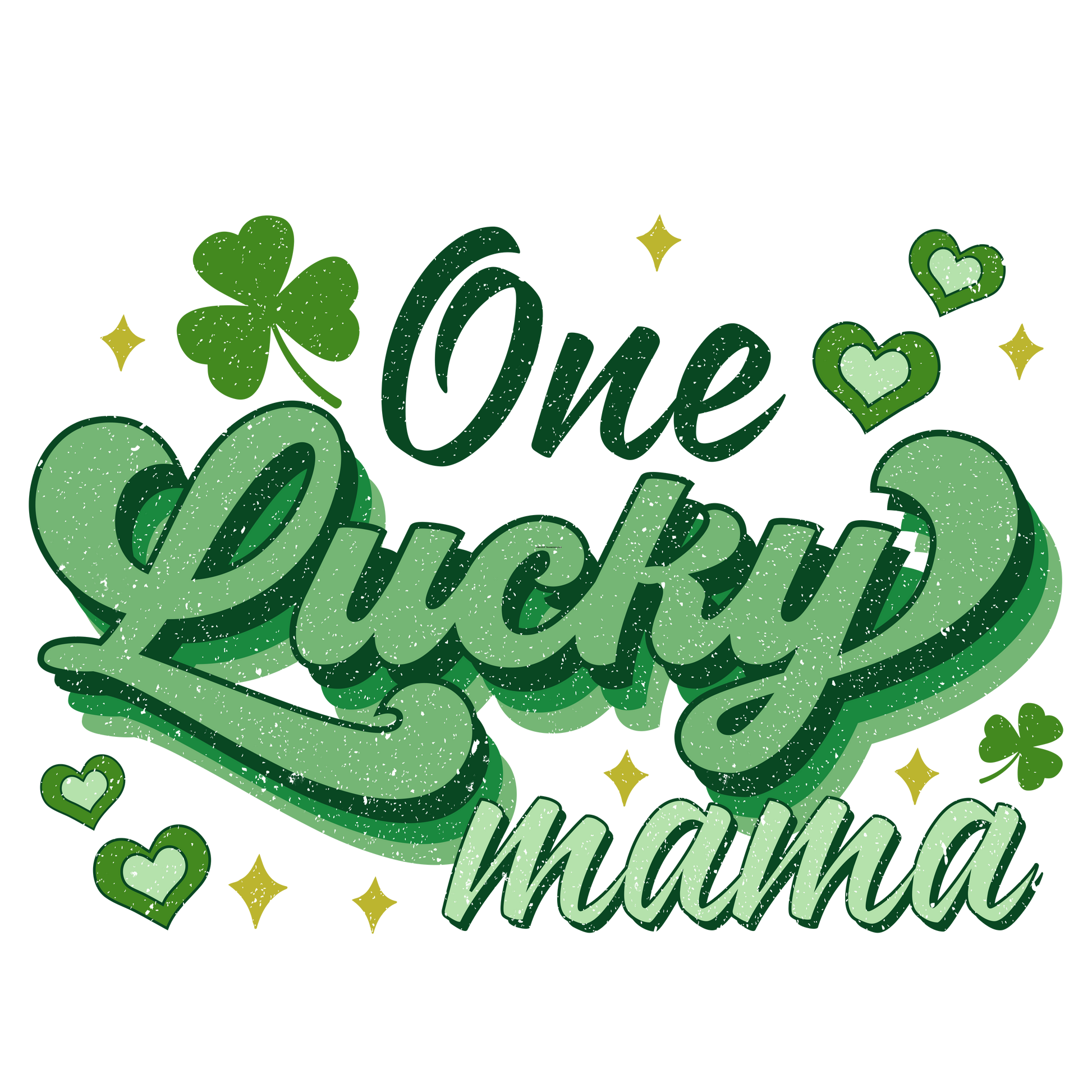 One Lucky Mama 2 Full Color DTF Transfer - Pro DTF Transfers