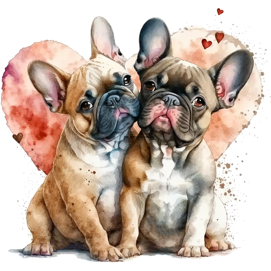 Frenchie Love Full Color Transfer - Pro DTF Transfers