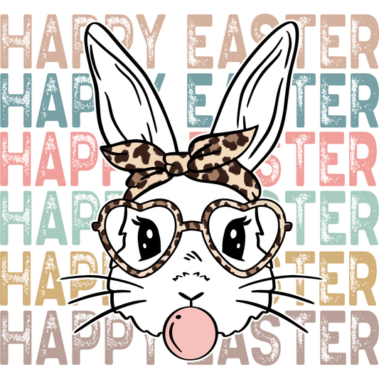 E58 Happy Easter Bunny  Full Color DTF Transfer - Pro DTF Transfers