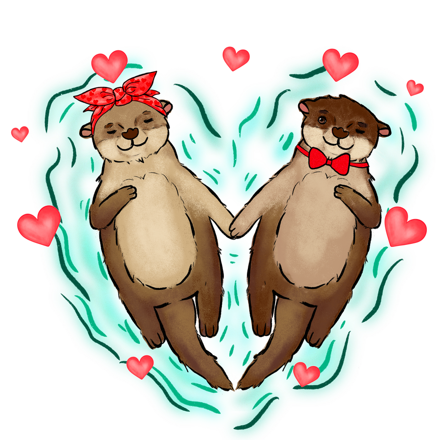 Otter Love Full Color Transfer - Pro DTF Transfers
